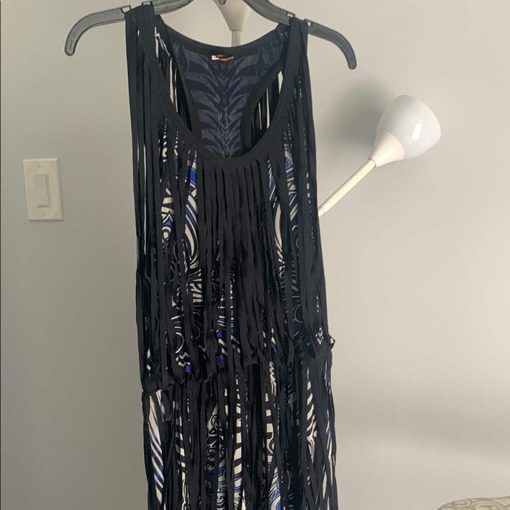 Jean Paul Goultier Black and Blue Sequin Embellished Backless Dress never worn